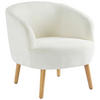 COCKTAILSESSEL Flachgewebe Ecru, Creme    - Ecru/Creme, Design, Holz/Textil (72/71/74cm) - MID.YOU