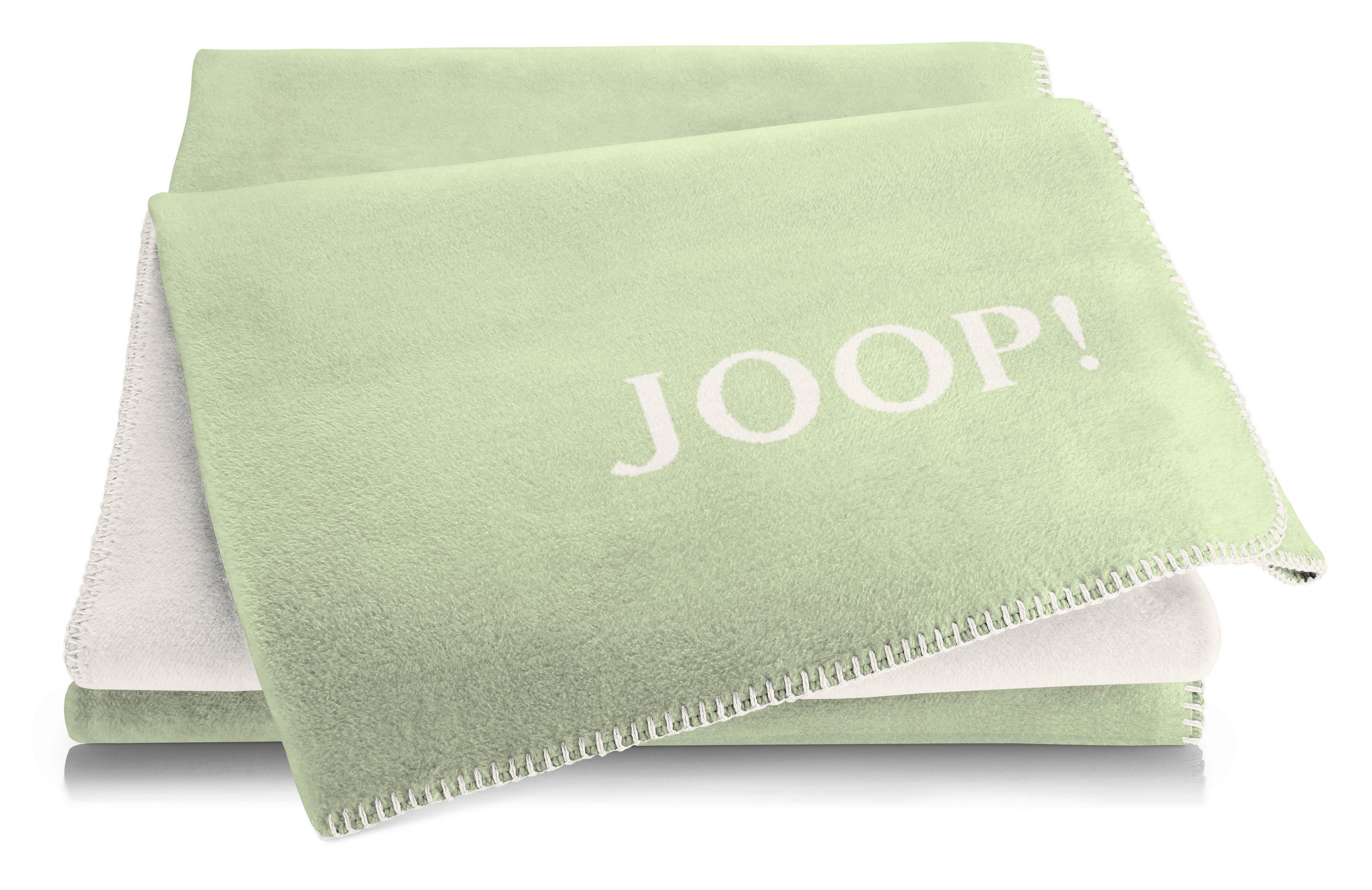 Joop! Wohndecke Uni-Doubleface Natur, Hellgrün 150x200 cm