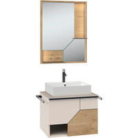 BADEZIMMER 3-teilig  in 64 cm  - Sandfarben/Taupe, LIFESTYLE, Holz/Keramik (64cm) - Voglauer
