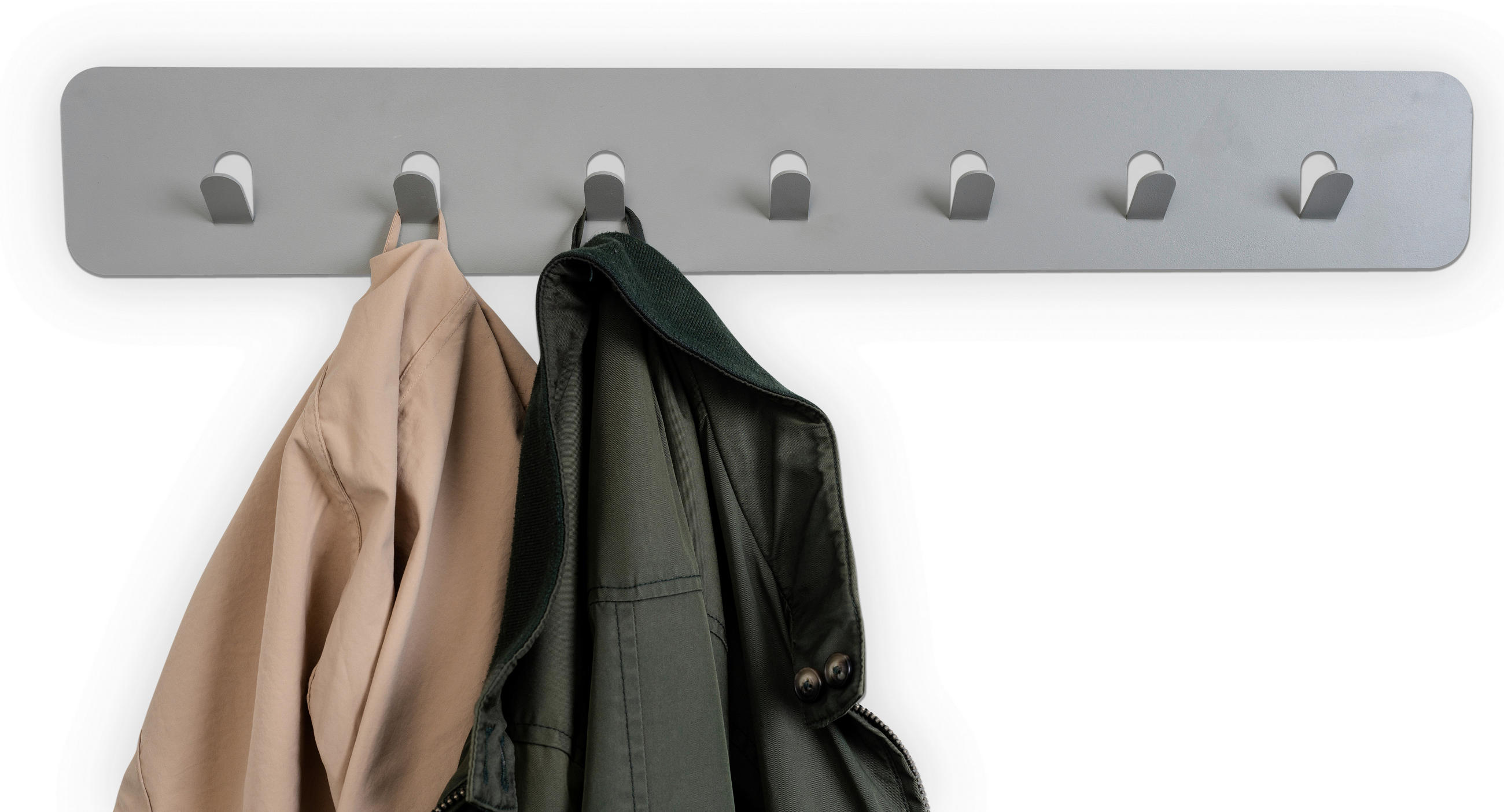 HAKENLEISTE  in Grau  - Grau, Design, Metall (70/10/3cm) - Xora