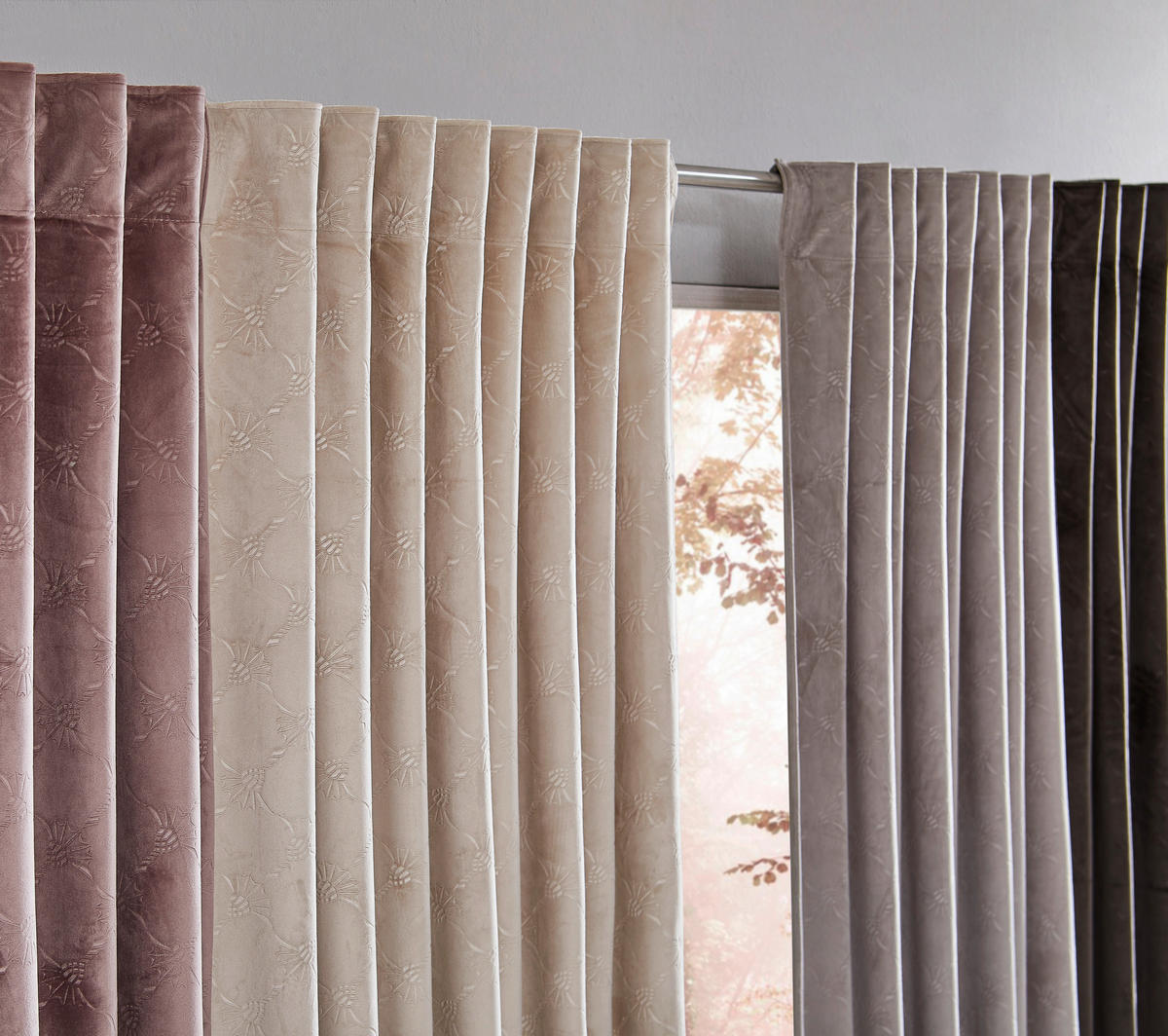 FERTIGVORHANG  blickdicht   130/250 cm  - Altrosa, Design, Textil (130/250cm) - Joop!