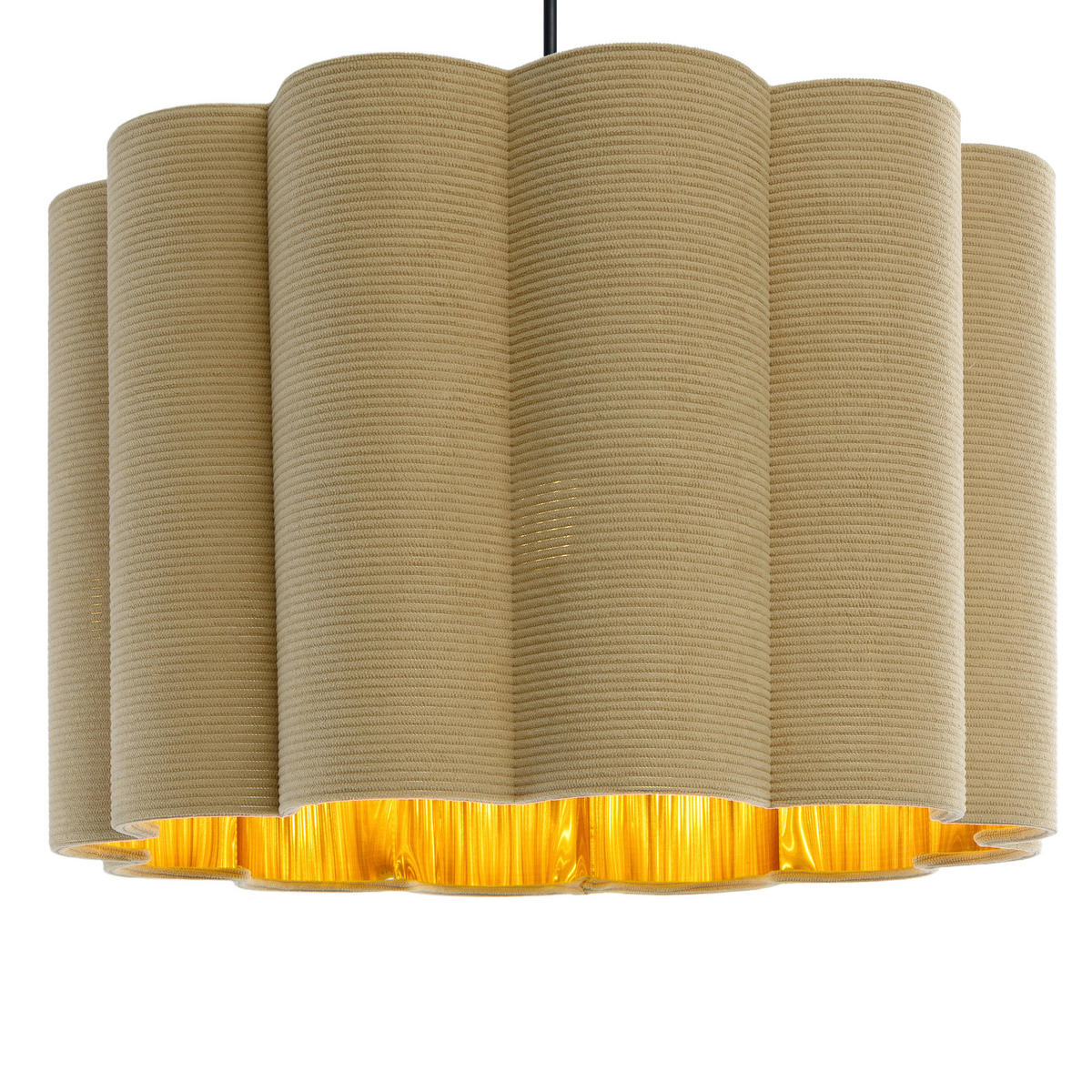 HÄNGELEUCHTE 40/120 cm  - Beige/Schwarz, Trend, Kunststoff/Textil (40/120cm) - Novel