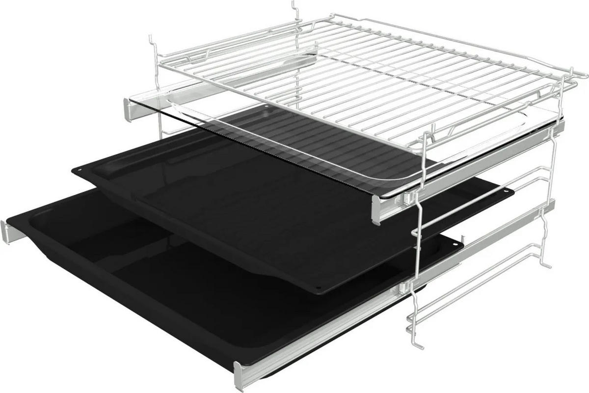 BACKOFENSET BSET015DG  - Schwarz, Basics, Glas/Kunststoff (59,5/59,5/56,4cm) - Gorenje