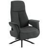 RELAXSESSEL Webstoff Relaxfunktion, Kopfteilverstellung    - Dunkelgrau/Schwarz, Design, Textil/Metall (73/108/86cm) - Welnova
