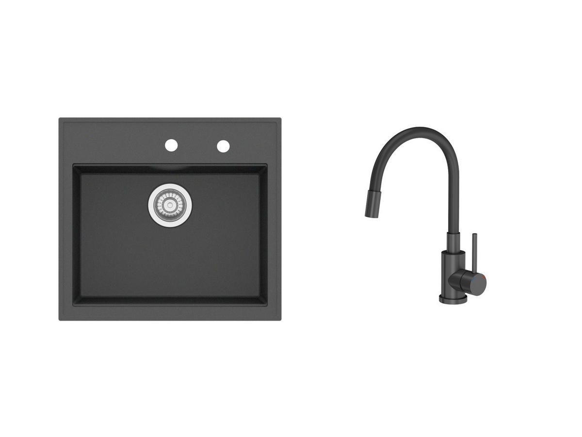 SUDOPERA - SET   56/51/21 cm         - crna, Osnovno, kamen (56/51/21cm)