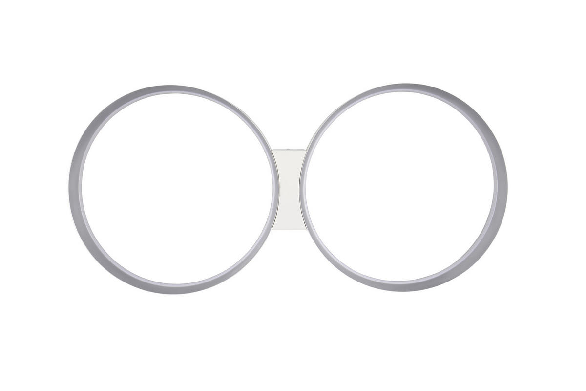 LED-DECKENLEUCHTE 94/45/19 cm   - Silberfarben/Weiß, Design, Metall (94/45/19cm) - Musterring
