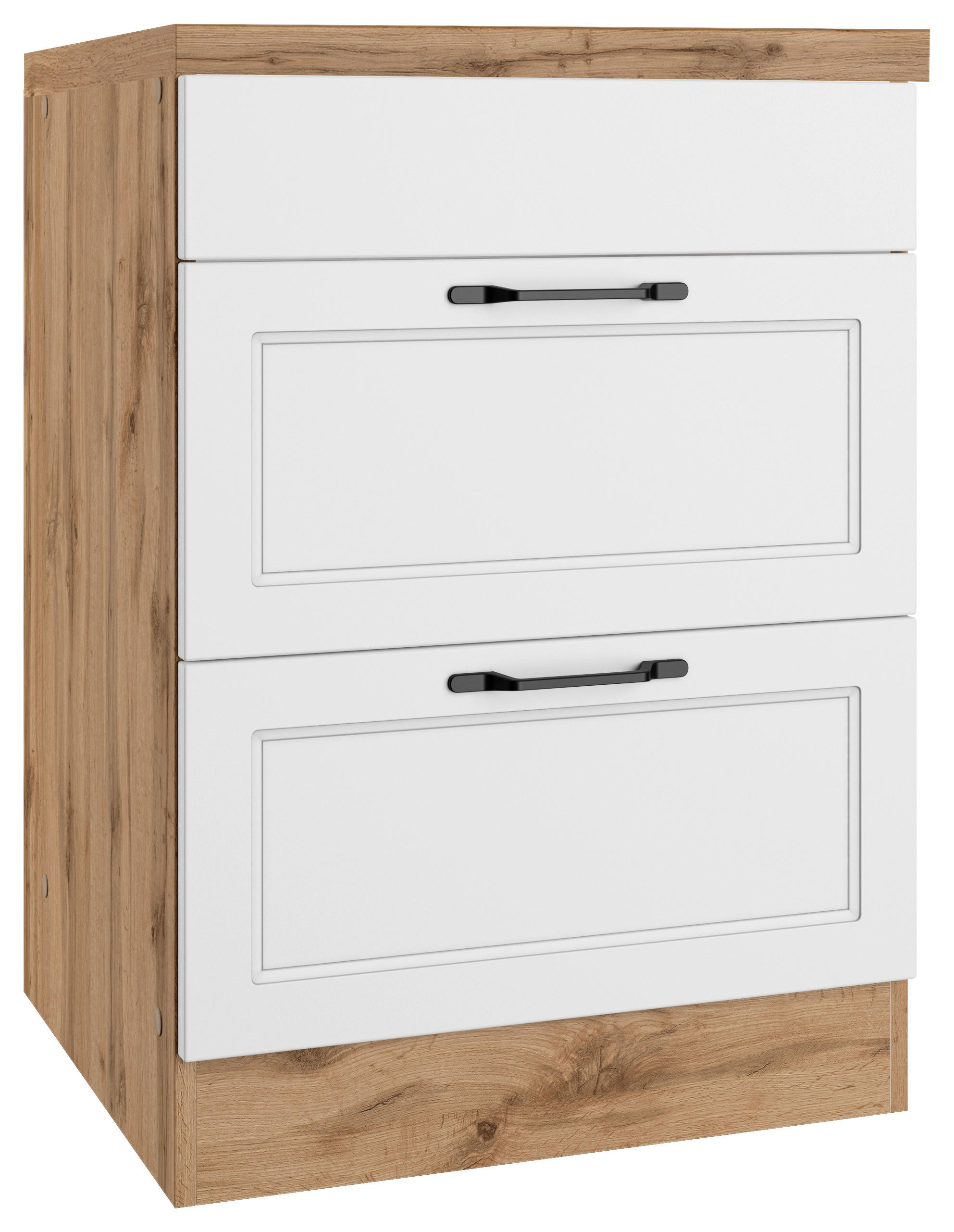 BÄNKSKÅP FÖR HÄLL 60/86/60 cm  i vit, ek Wotan  - vit/ek Wotan, Lifestyle, metall/trämaterial (60/86/60cm) - Held