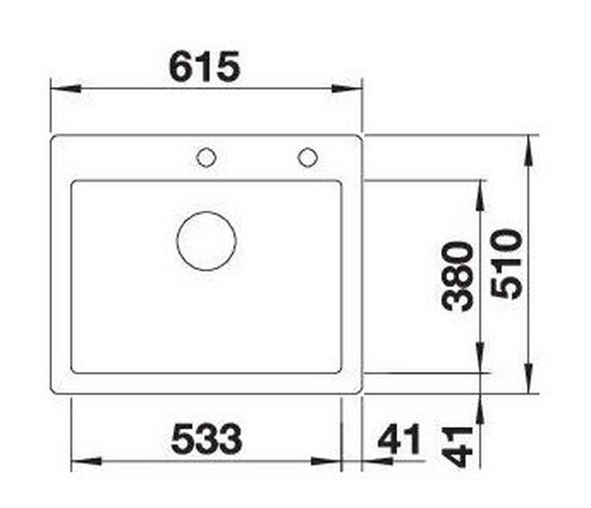 SPÜLE 524738  - Schwarz, Basics, Keramik (51/21/61,5cm) - Blanco