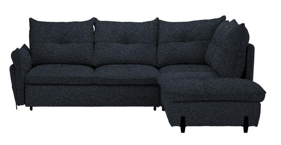 ECKSOFA Anthrazit Bouclé  - Anthrazit/Schwarz, Design, Textil/Metall (250/220cm) - Xora