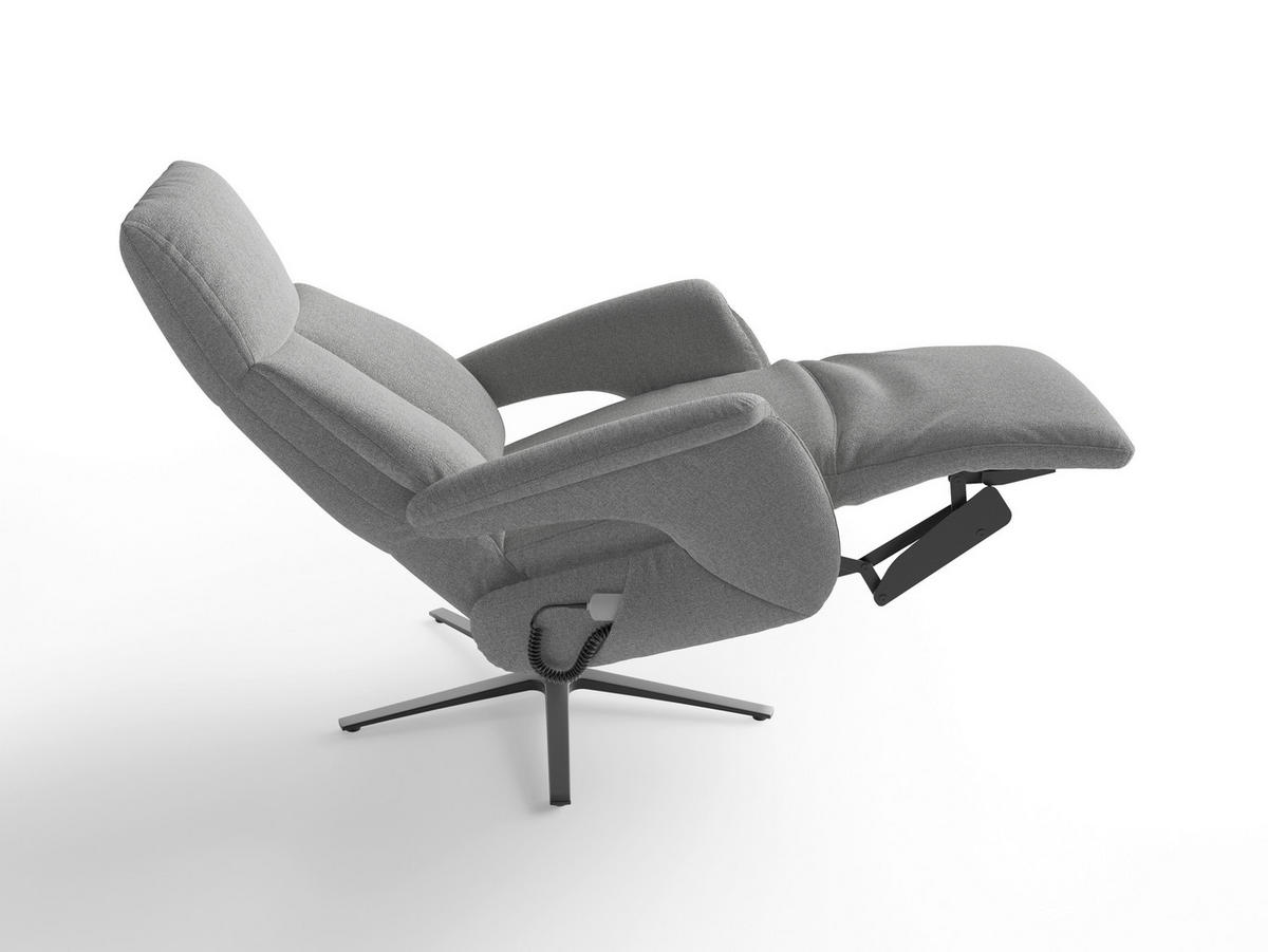 RELAXSESSEL Textil Anthrazit  - Anthrazit/Schwarz, Basics, Textil/Metall (75/110/85cm) - Sit & More