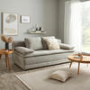 SCHLAFSOFA in Webstoff Taupe  - Taupe/Schwarz, Modern, Kunststoff/Textil (202/73-92/105cm) - MID.YOU