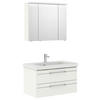 BADEZIMMER 3-teilig  in 92 cm  - Chromfarben/Weiß Hochglanz, KONVENTIONELL, Glas/Holzwerkstoff (92cm) - Pelipal