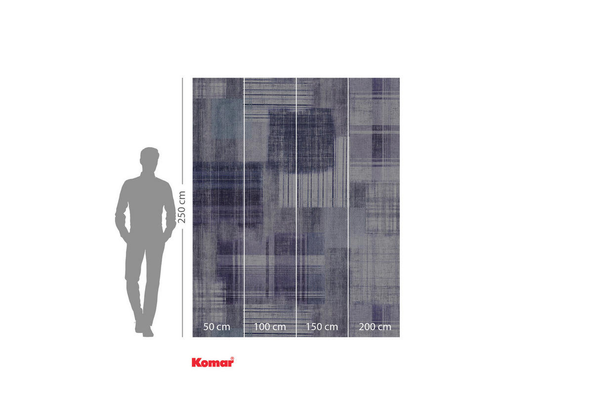 VLIESTAPETE - Blau/Weiß, Basics (200/250cm) - Komar