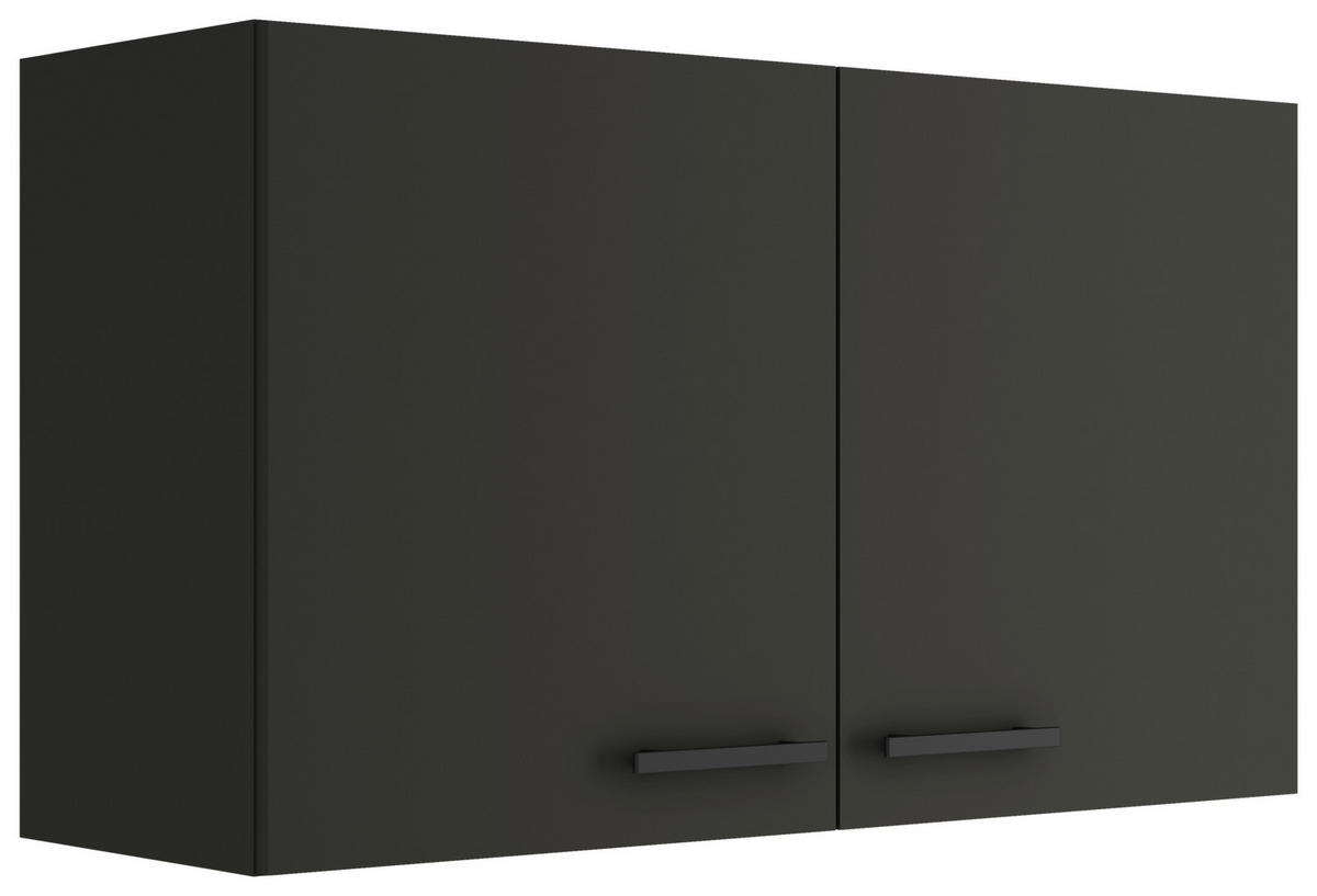 KÜCHENOBERSCHRANK 100/57,6/34,6 cm  in Anthrazit  - Anthrazit/Schwarz, Basics, Holzwerkstoff/Metall (100/57,6/34,6cm) - Optifit