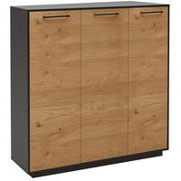 SCHUHSCHRANK  in 127/124/37 cm  - Eichefarben/Anthrazit, Design, Holz/Holzwerkstoff (127/124/37cm) - Dieter Knoll