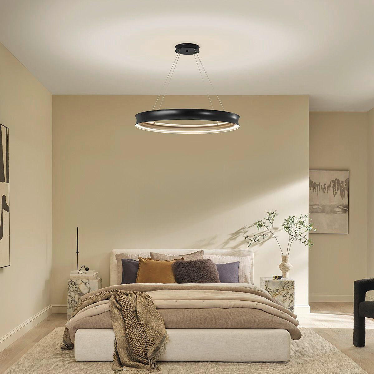 LED-HÄNGELEUCHTE Kichler 95/100,3 cm  - Champagner/Schwarz, Design, Metall (95/100,3cm) - Elstead Lighting
