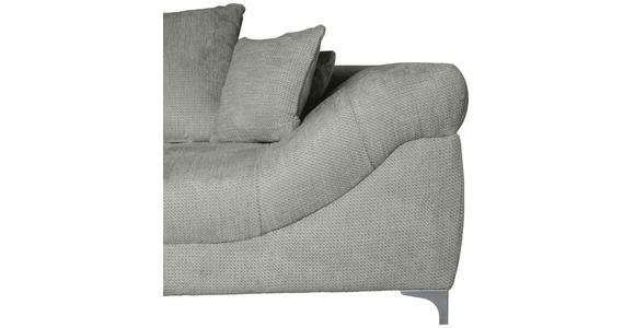 ECKSOFA Grau Chenille  - Chromfarben/Grau, KONVENTIONELL, Textil/Metall (227/329cm) - Carryhome