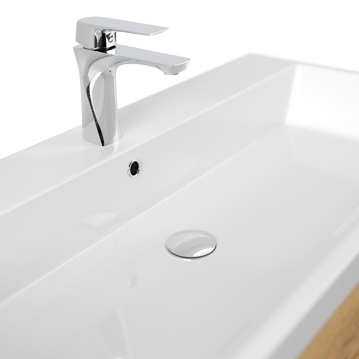 WASCHTISCHKOMBI 100 cm  - Eichefarben/Weiß, Basics, Holzwerkstoff (100cm) - MID.YOU