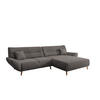 ECKSOFA in Chenille Graubraun  - Wildeiche/Graubraun, Modern, Holz/Textil (290/166cm) - MID.YOU
