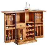BARSCHRANK in Multicolor, Dunkelbraun, Hellbraun  - Hellbraun/Dunkelbraun, LIFESTYLE, Holz/Metall (75/107/52cm) - Landscape