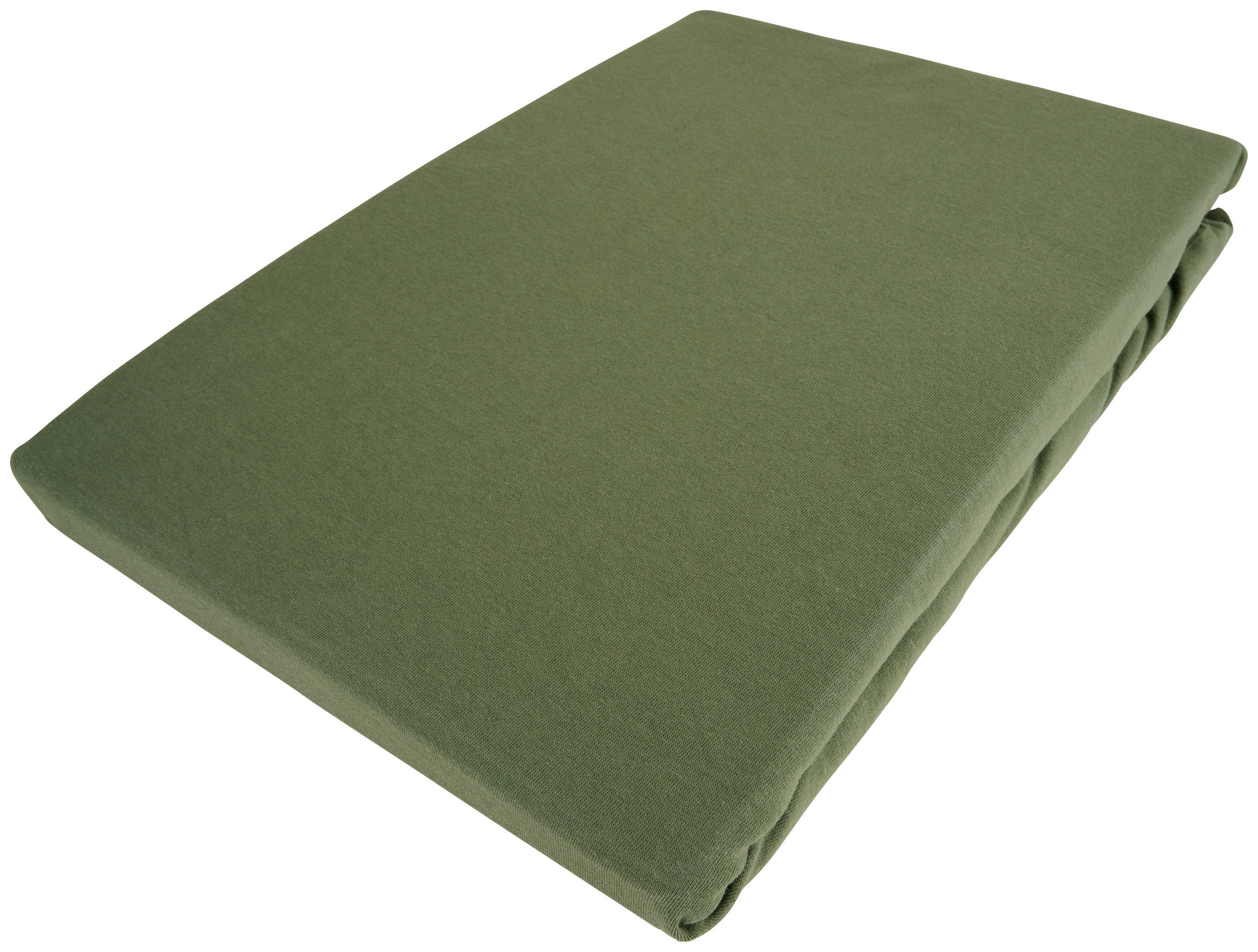 SPANNLEINTUCH 180-200/200 cm Jersey  - Olivgrün, Basics, Textil (180-200/200cm) - Bio:Vio