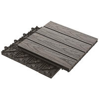 TERASOVÁ DLAŽDICE, barvy stříbra, tmavě šedá - barvy stříbra/tmavě šedá, Konvenční, kompozitní dřevo/plast (30/30/2,4cm) - Ambia Garden