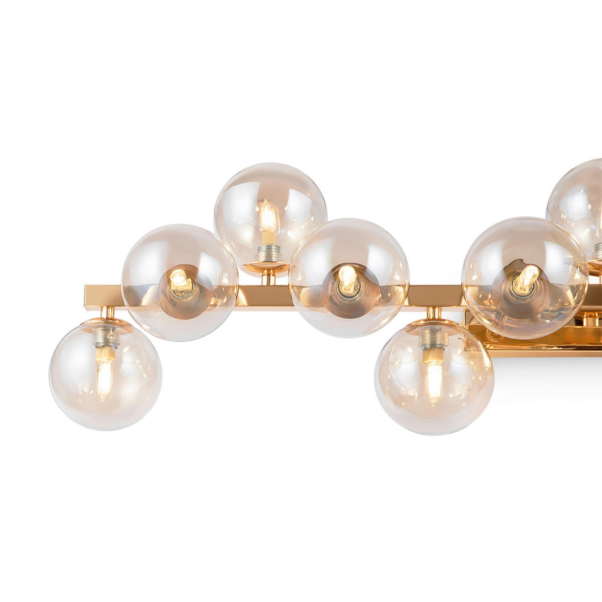 WANDLEUCHTE 95/22/22 cm   - Goldfarben, Trend, Glas/Metall (95/22/22cm) - MAYTONI