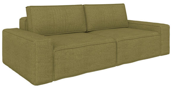 SCHLAFSOFA Webstoff Dunkelgrün - Dunkelgrün/Schwarz, KONVENTIONELL, Kunststoff/Textil (256/83/115cm) - Carryhome