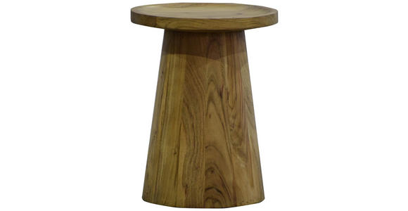 BEISTELLTISCH 33/33/43 cm Akazie vollmassiv Akaziefarben rund  - Akaziefarben, Design, Holz (33/33/43cm) - Carryhome