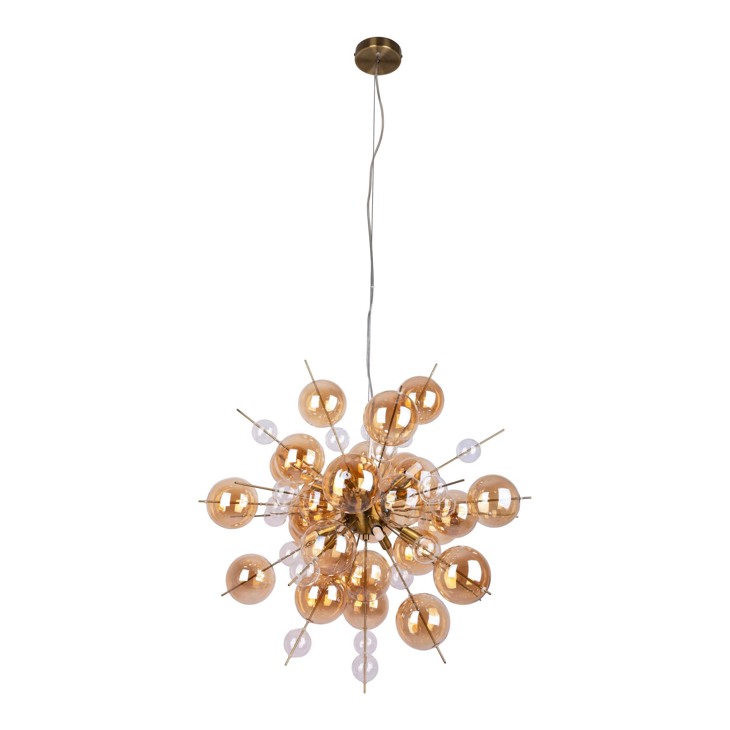 PENDELLEUCHTE Explosion 65/193 cm  - Karamell, Design, Metall (65/193cm) - Näve