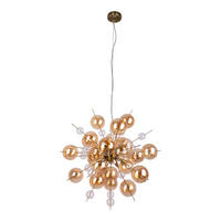 PENDELLEUCHTE Explosion 65/193 cm  - Karamell, Design, Metall (65/193cm) - Näve