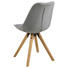 STUHL Webstoff Kautschukholz massiv Grau - Eichefarben/Grau, Design, Holz/Kunststoff (48/82/56cm) - Carryhome