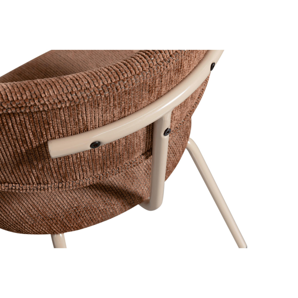 STUHL-SET 2 Stück  in Eisen Webstoff  - Beige/Braun, MODERN, Textil/Metall (48/75/53cm) - Livetastic