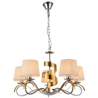 PENDELLEUCHTE 68/68/100 cm  - Chromfarben/Goldfarben, KONVENTIONELL, Kunststoff/Metall (68/68/100cm)