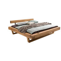 BALKENBETT 180/200 cm  in Eichefarben   - Eichefarben/Braun, Natur, Holz/Textil (180/200cm) - Valnatura