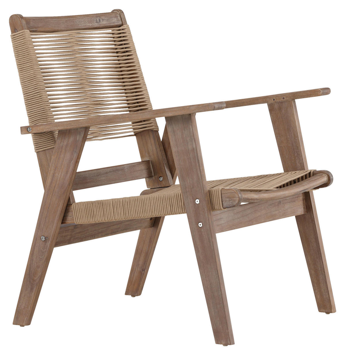 LOUNGEFÅTÖLJ  - brun, Klassisk, trä/textil (68/88/72cm) - Gardenson