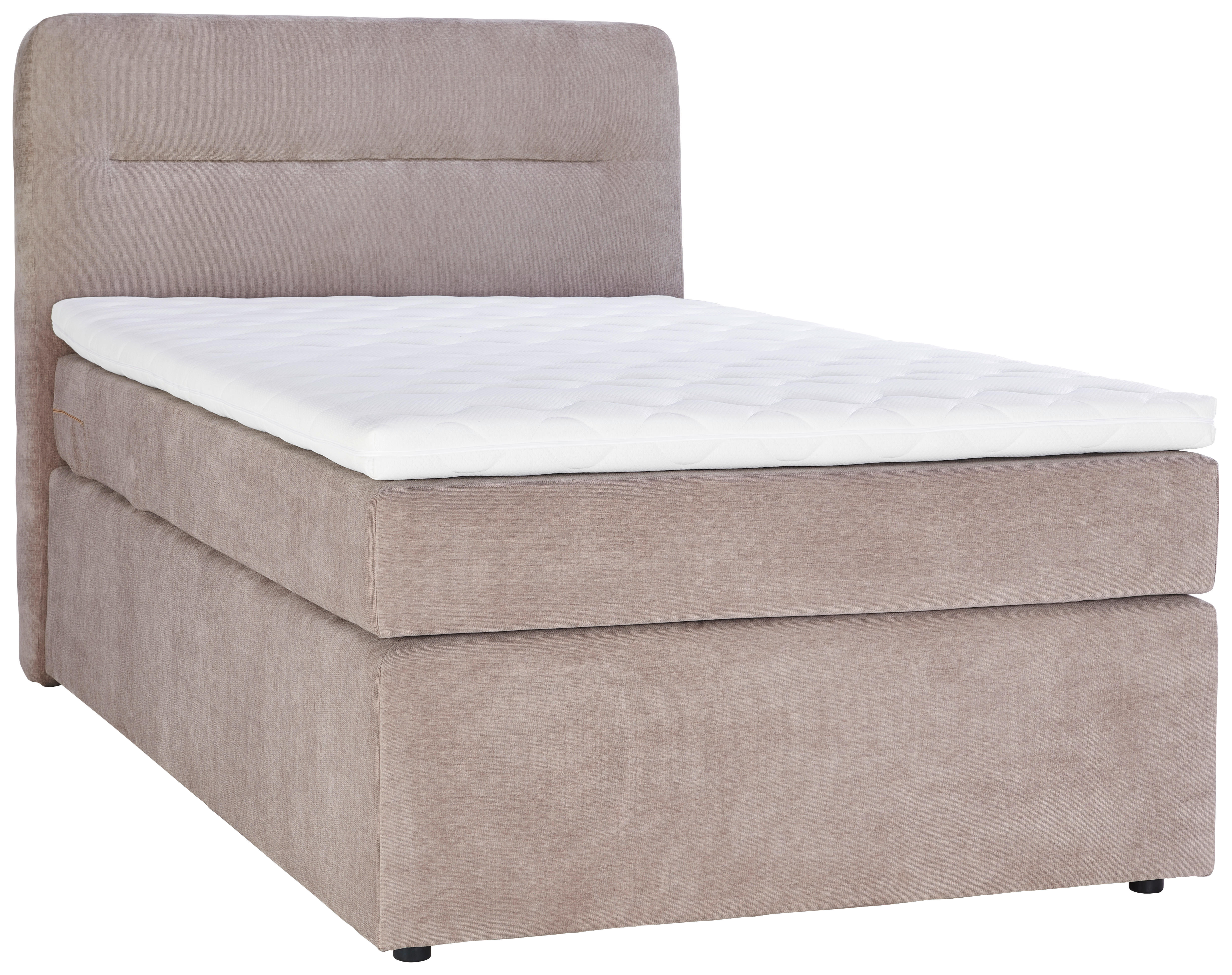 BOXSPRINGBETT 120/200 cm  in Grau  - Schwarz/Grau, KONVENTIONELL, Kunststoff/Textil (120/200cm) - Moderano