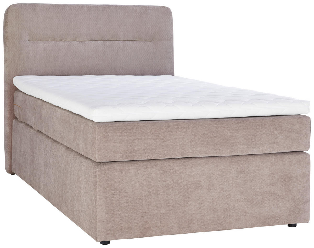 BOXSPRINGBETT 140/200 cm  in Grau  - Schwarz/Grau, KONVENTIONELL, Kunststoff/Textil (140/200cm) - Moderano