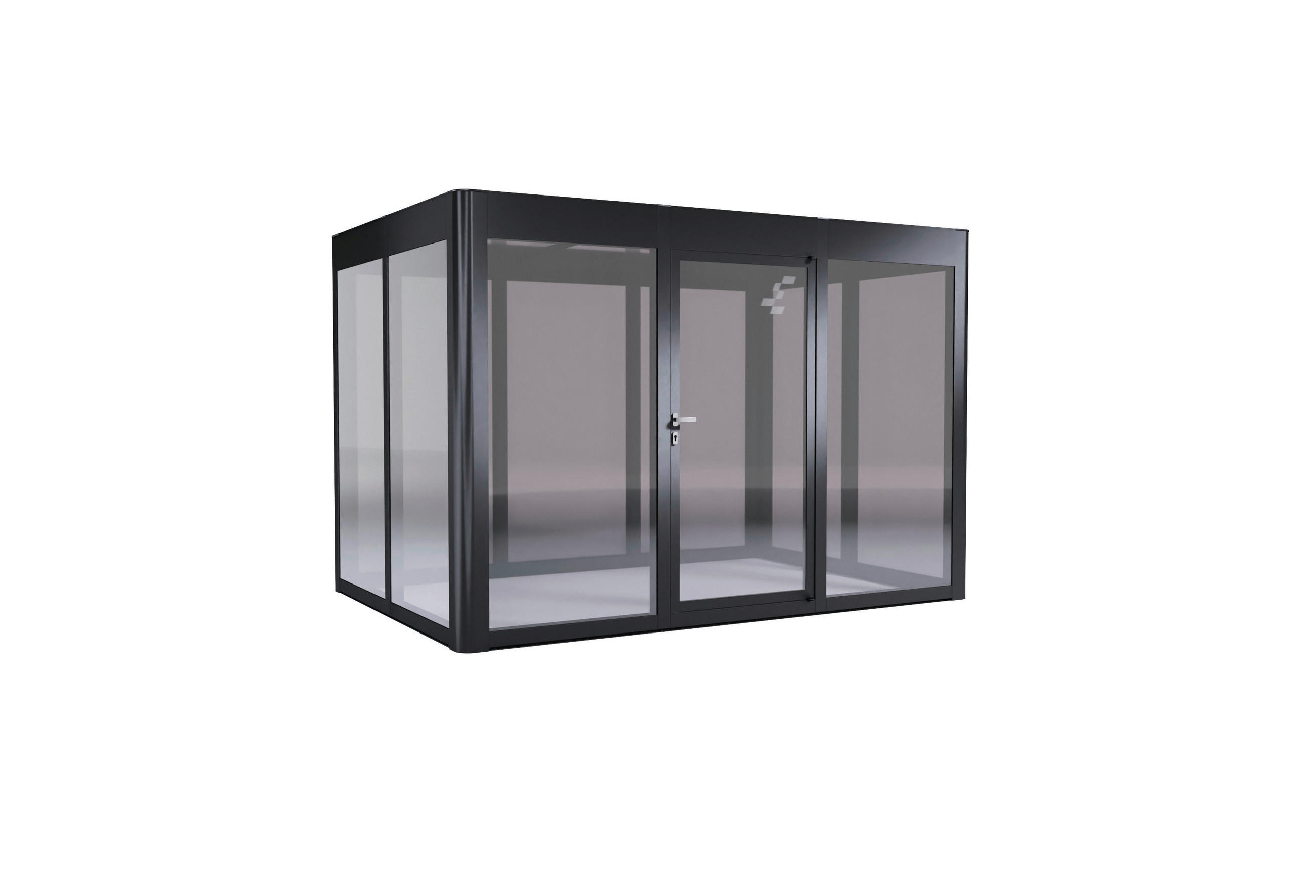GERÄTEHAUS 339/234/232 cm  - Anthrazit, Basics, Kunststoff/Metall (339/234/232cm)