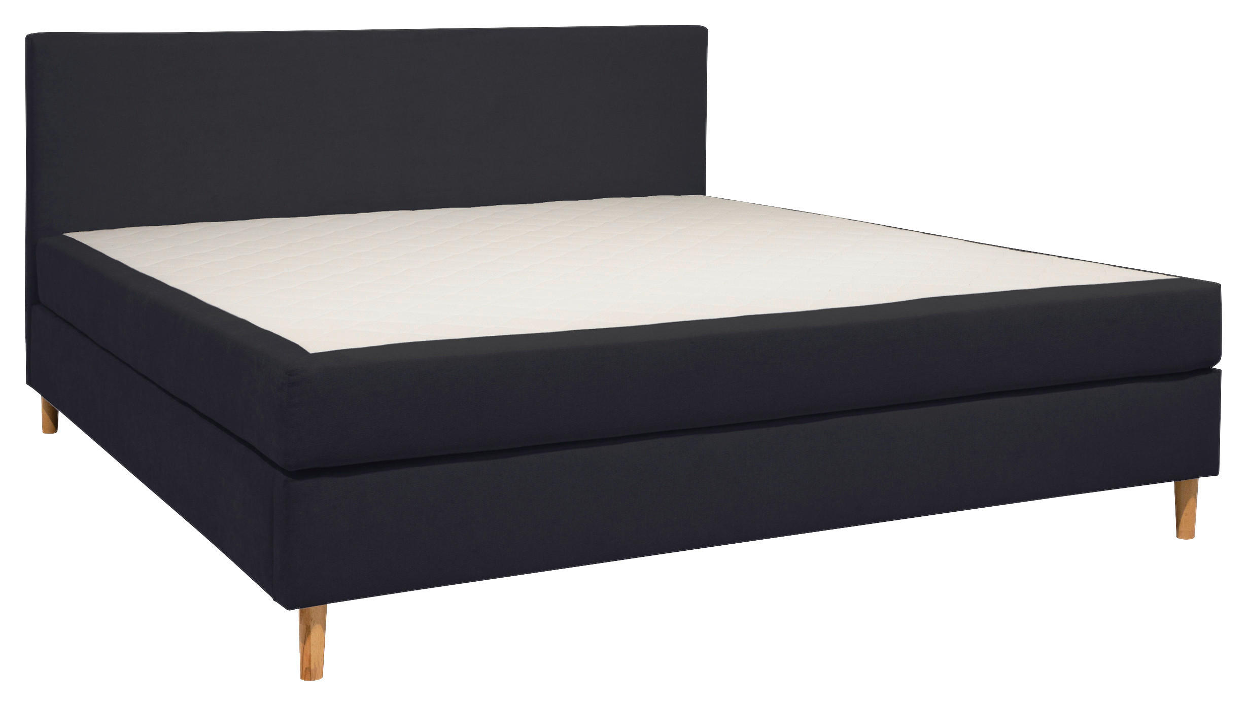 BOXBETT 180/200 cm,  in Anthrazit, Matratze, H2 = mittel  - Anthrazit, KONVENTIONELL, Holz/Textil (180/200cm) - Boxxx