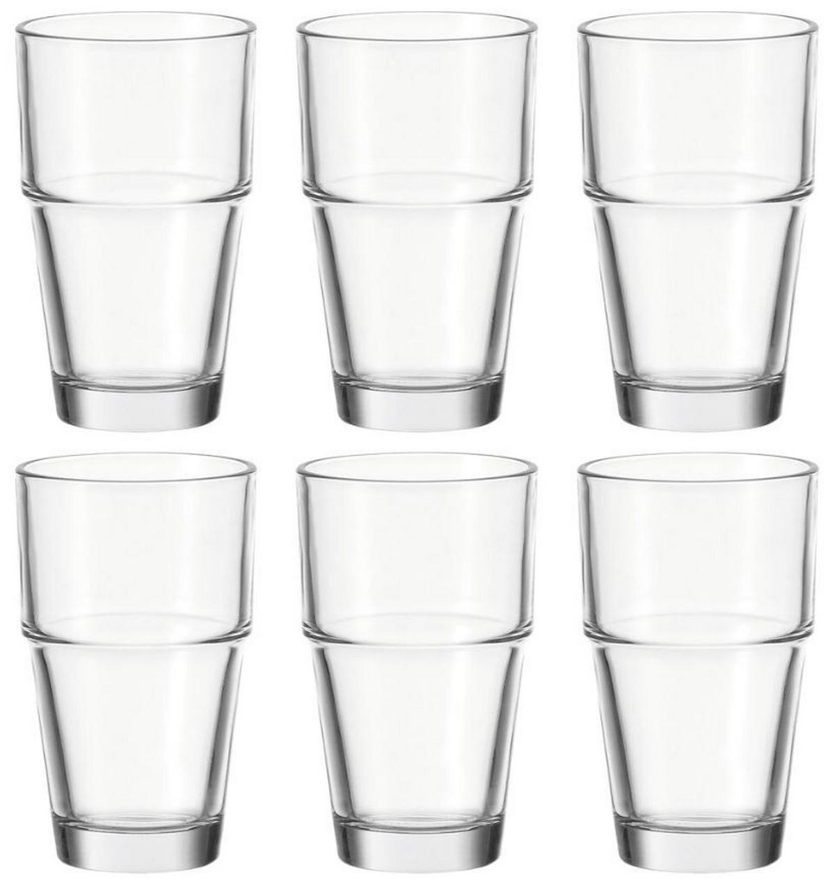 GLÄSERSET SOLO  6-teilig  - Klar, Basics, Glas (8,5/13cm) - Leonardo