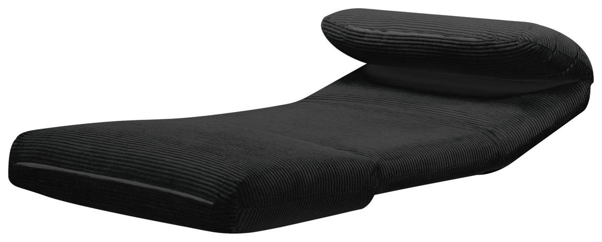 SCHLAFSESSEL in Cord Schwarz  - Schwarz, Design, Textil/Metall (82/58/78cm) - Livetastic