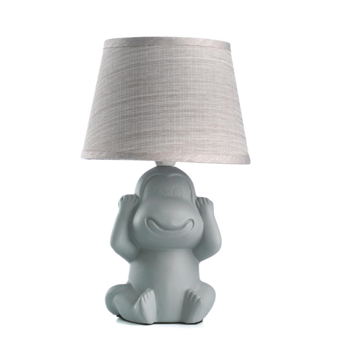 KINDERTISCHLEUCHTE  - Grau, Trend, Keramik/Textil (17/28cm)