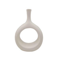VÁZA, keramika, 23 cm - biela, Design, keramika (16,2/23,5/6,5cm) - Ambia Home