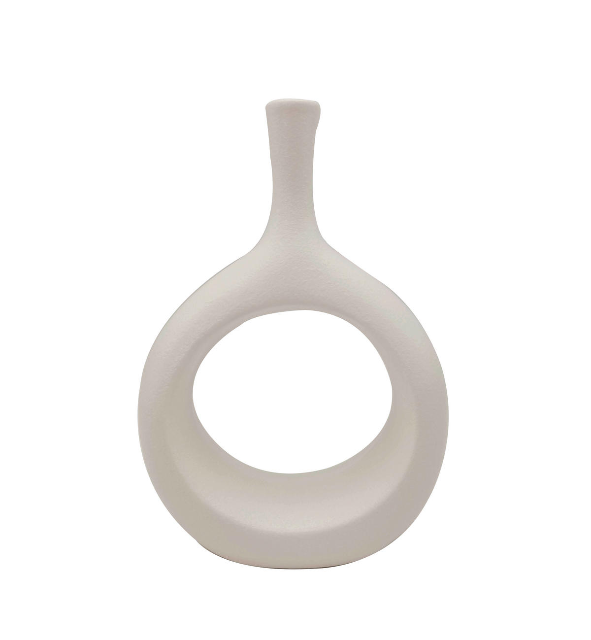 VÁZA, keramika, 23 cm - biela, Design, keramika (16,2/23,5/6,5cm) - Ambia Home