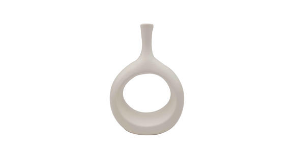 VASE 23 cm  - Weiß, Design, Keramik (16,2/23,5/6,5cm) - Ambia Home