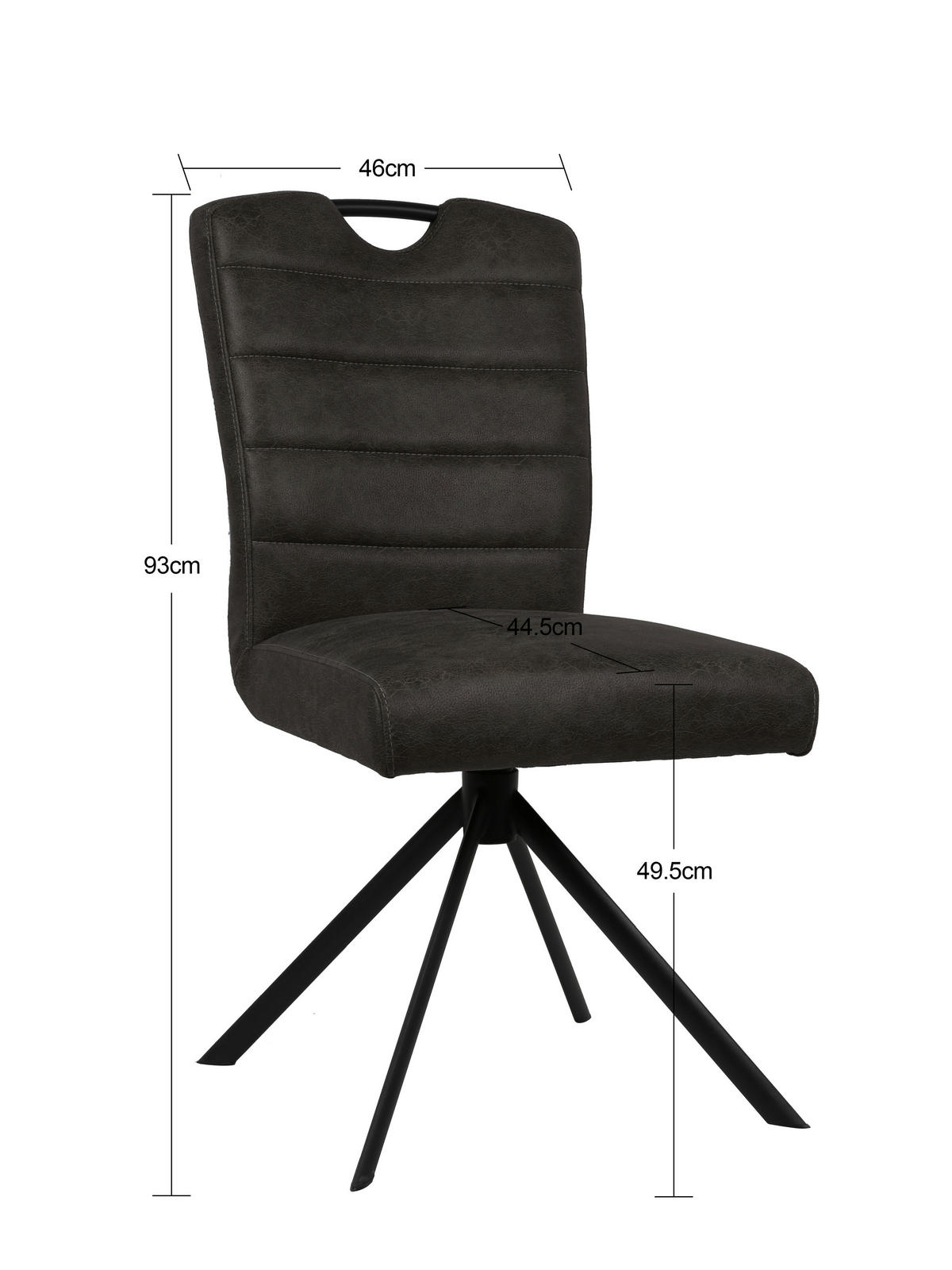 ŽIDLE, černá - černá, Design, kov/textil (46/92,5/62cm) - Ambia Home