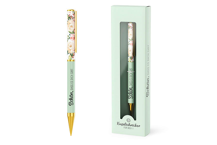 KUGELSCHREIBER Metall Hellgrün  - Hellgrün, Basics, Metall (4,6/16,5/2cm)