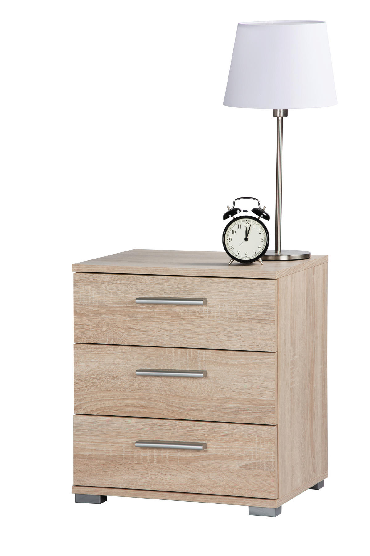 NOĆNI ORMARIĆ hrast Sonoma   - boje aluminija/hrast Sonoma, Konvencionalno, drvni materijal/plastika (45/50/34cm) - Ti'me