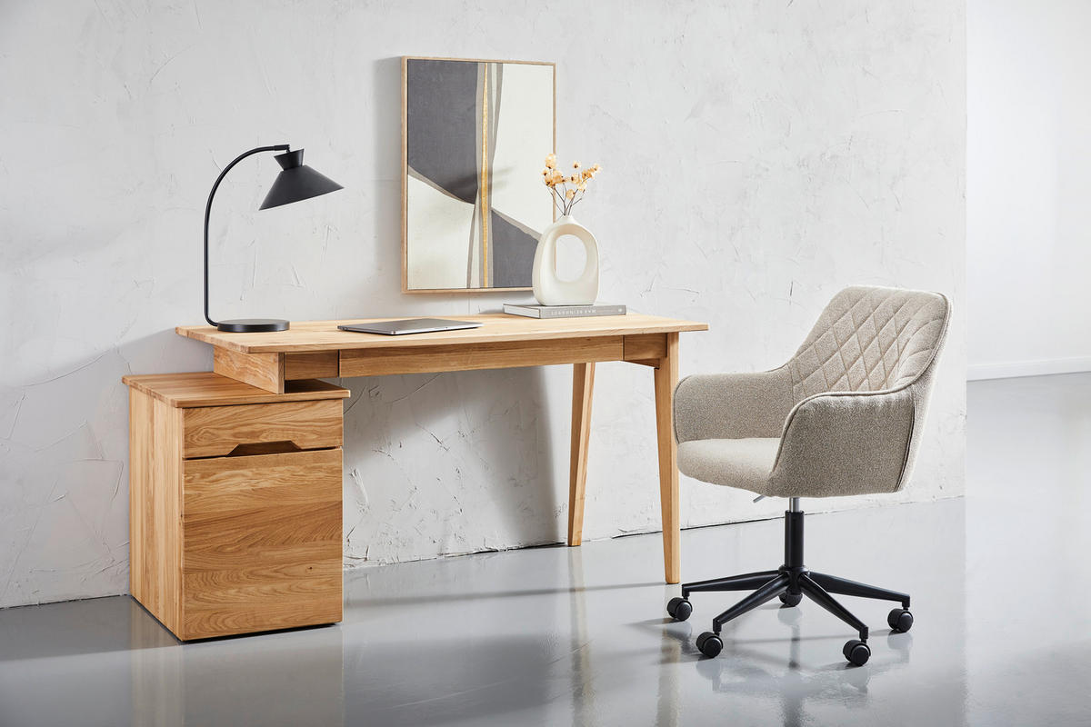 SCHREIBTISCH 156,7/65/74,2 cm  in Eichefarben  - Eichefarben, MODERN, Holz (156,7/65/74,2cm) - Linea Natura